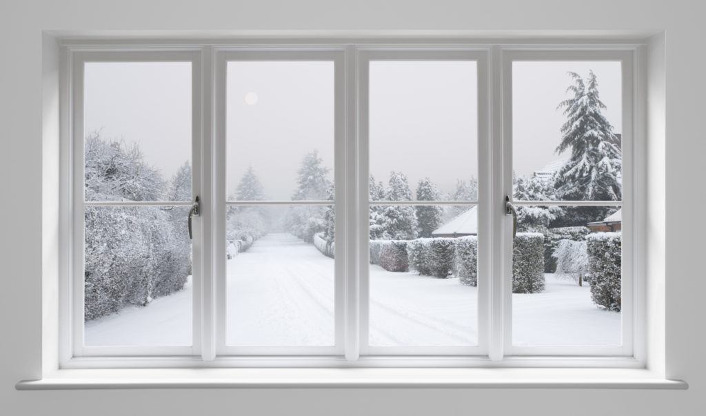Snow Road Through Warm Home's Window